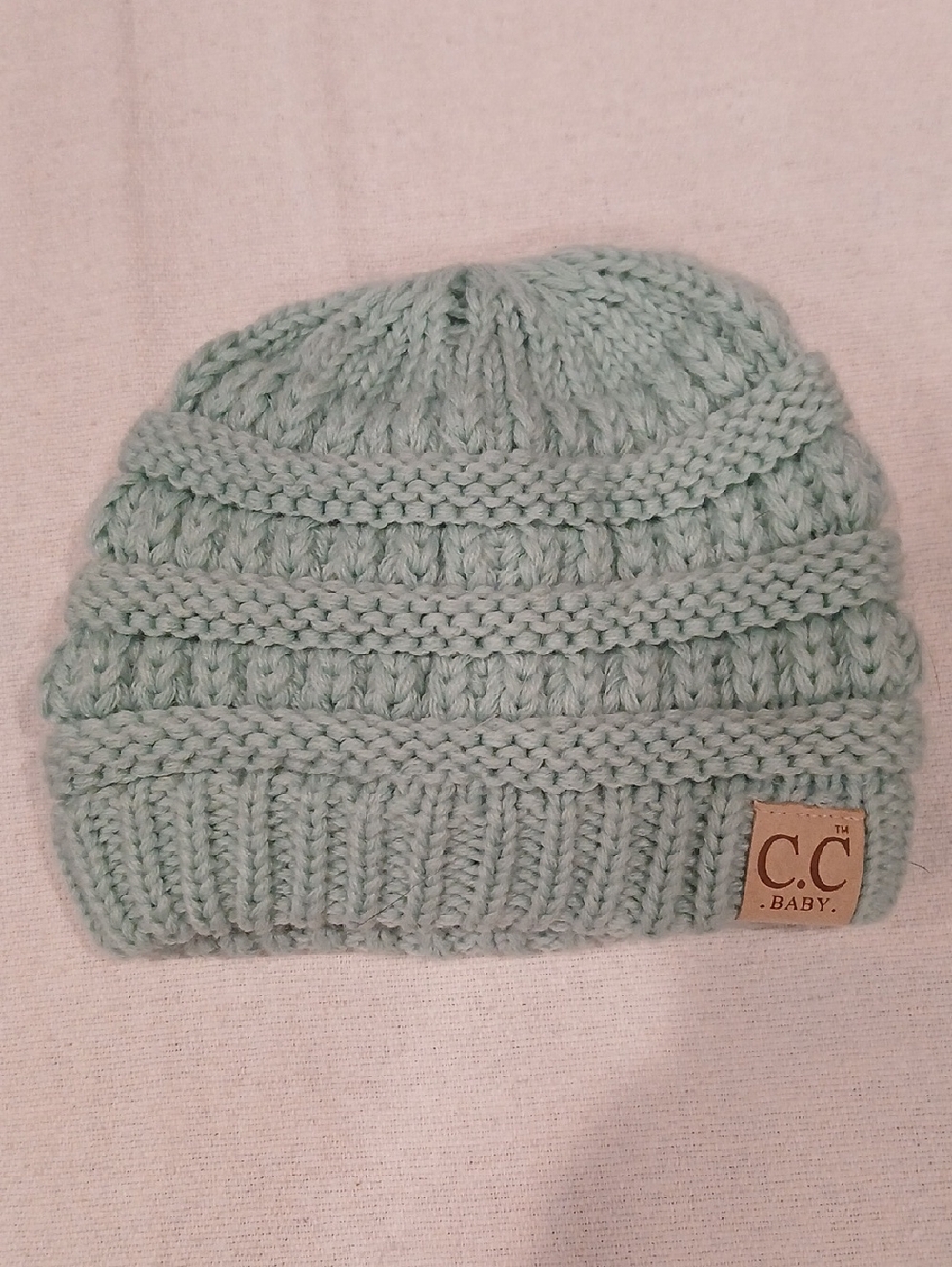 C.C Baby Light Mint Knit Beanie - Kids